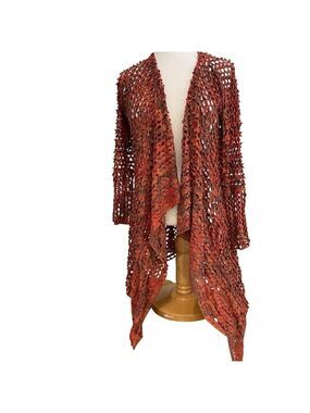 Funky Linea Domani Limited Collection Laser-Cut Open Front Cardigan medium fal…